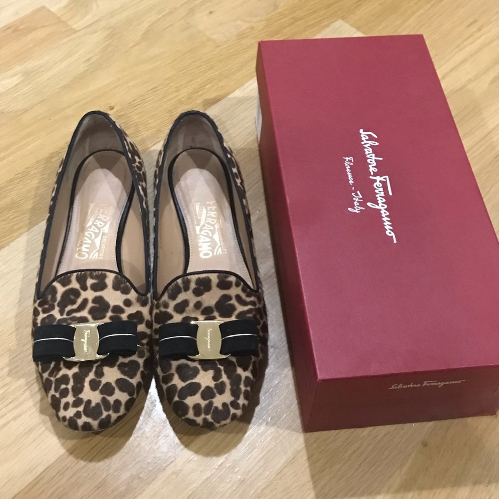 Stunning Ferragamo scottypipi horse/calf 1cm shoes